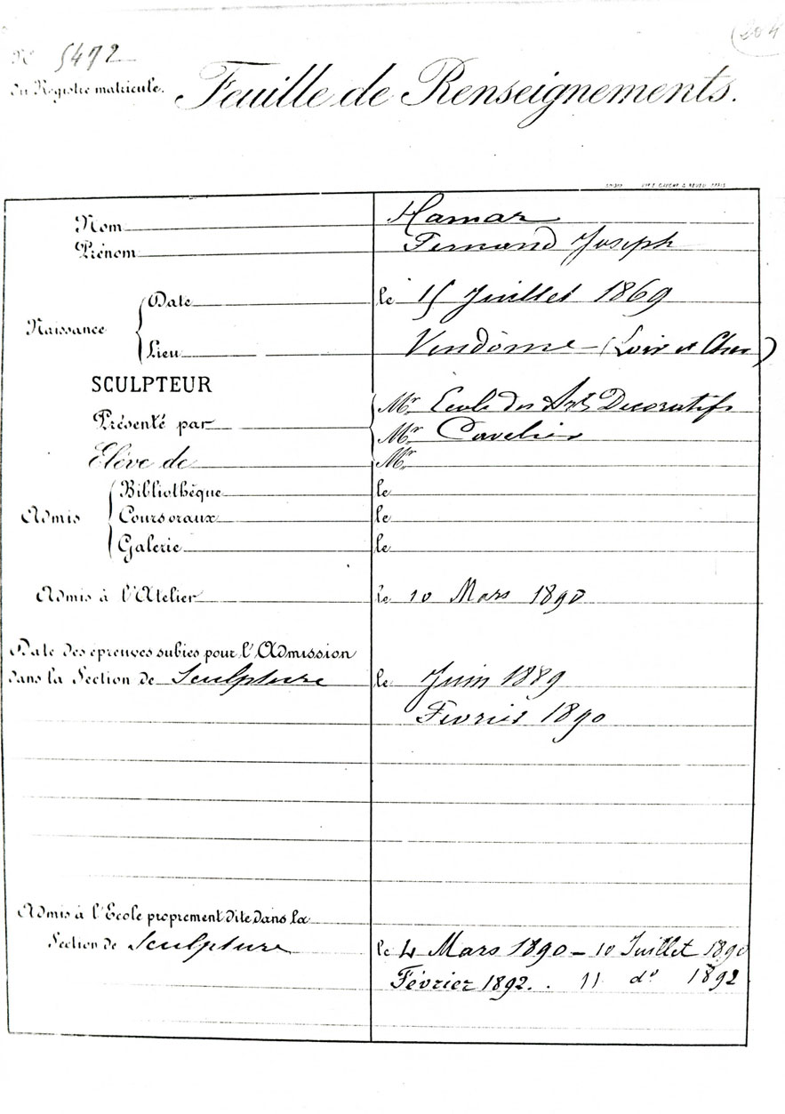 Feuille de Renseignement Feuille de Renseignement