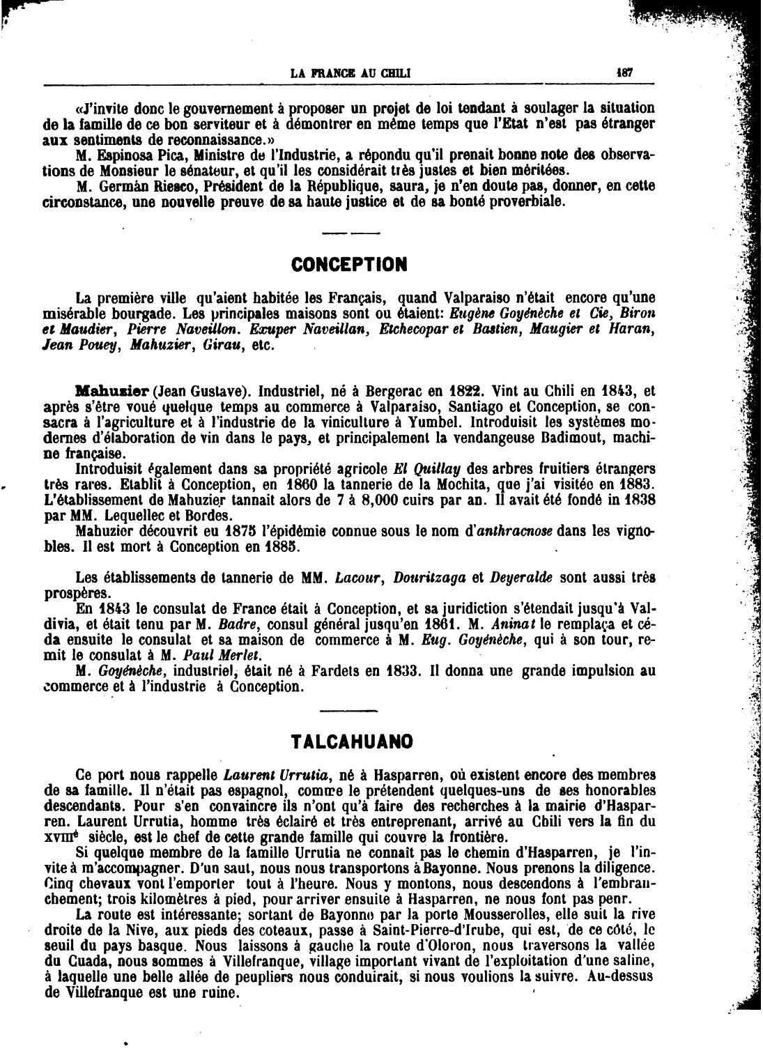 Album de la colonie française au Chili, p187